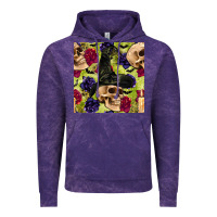 Cloud Purple halloween witch skull seamless pattern Vintage Hoodie - BundleAndBundleShop