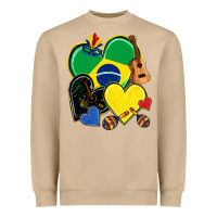 Mushroom brazil hearts Heavyweight Sweatshirt - NancyCooperArtShop