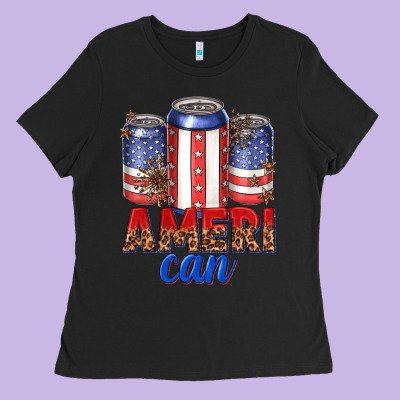 Ameri Can Ladies Tee Designed By Texasbilliewilder
