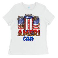 White Ameri can Ladies Tee - texasbilliewilder