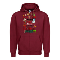 Burgundy let's bake stuff drink hot cocoa and watch christm Zipper Hoodie - MaliasSmallBusiness