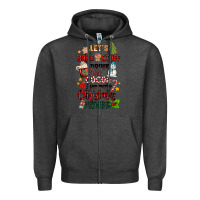 Charcoal Heather let's bake stuff drink hot cocoa and watch christm Zipper Hoodie - MaliasSmallBusiness
