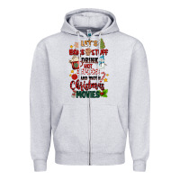 Heather Grey let's bake stuff drink hot cocoa and watch christm Zipper Hoodie - MaliasSmallBusiness