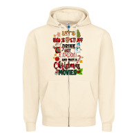 Sandshell let's bake stuff drink hot cocoa and watch christm Zipper Hoodie - MaliasSmallBusiness