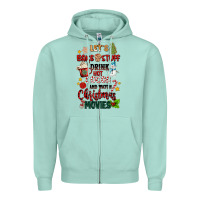 Seafoam let's bake stuff drink hot cocoa and watch christm Zipper Hoodie - MaliasSmallBusiness