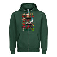 Sports Green let's bake stuff drink hot cocoa and watch christm Zipper Hoodie - MaliasSmallBusiness