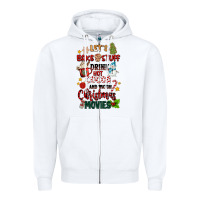 White let's bake stuff drink hot cocoa and watch christm Zipper Hoodie - MaliasSmallBusiness