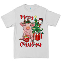 Dove Grey merry christmas pig Premium Tee - RanaPortraitStore