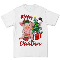 White merry christmas pig Premium Tee - RanaPortraitStore