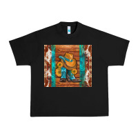 Black cowboy boots turquoise aztec cowhide Urban Heavy Tee - Artiststas