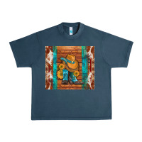 Midnight Navy cowboy boots turquoise aztec cowhide Urban Heavy Tee - Artiststas