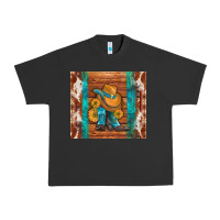 Pigment Black cowboy boots turquoise aztec cowhide Urban Heavy Tee - Artiststas