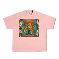 Salmon cowboy boots turquoise aztec cowhide Urban Heavy Tee - Artiststas