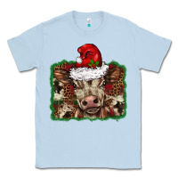 Dusty Blue Christmas background baby calf Classic Tee - BarkalooDesign