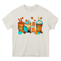 Cream thankful coffee cups Heavy Core Tee - Zillion Design Studio