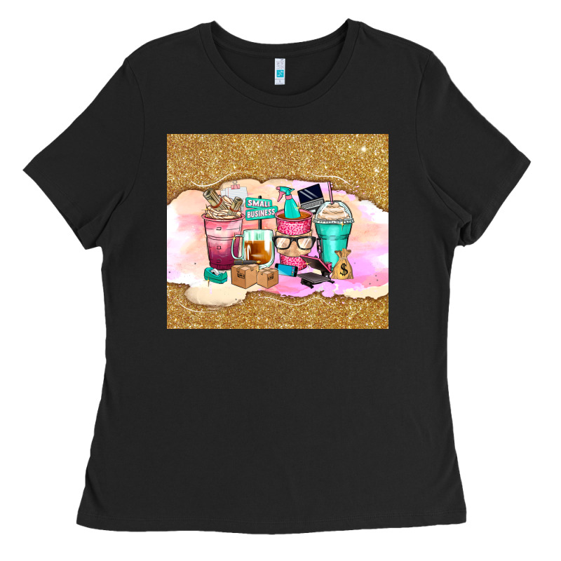 Small Business Coffee Cups Ladies Tee by Zillion Design Studio | Teevron