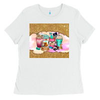 White small business coffee cups Ladies Tee - Zillion Design Studio