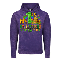 Cloud Purple my first st patricks day with coins and shamrocks Vintage Hoodie - AdoDesignShop