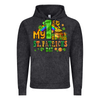 Vintage Black my first st patricks day with coins and shamrocks Vintage Hoodie - AdoDesignShop