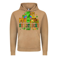My First St Patricks Day With Coins And Shamrocks Vintage Hoodie | Teevron