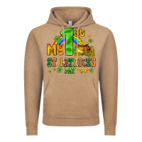 Vintage Coffee my first st patricks day with coins and shamrocks Vintage Hoodie - AdoDesignShop