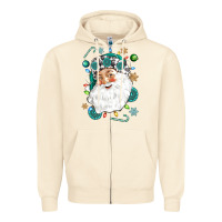 Sandshell Western Santa Christmas Zipper Hoodie - NancyCooperArtShop