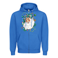 True Royal Western Santa Christmas Zipper Hoodie - NancyCooperArtShop