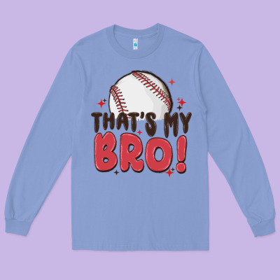 That's My Bro Long Sleeve Tee Designed By Maliassmallbusiness