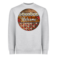 Heather Grey ladybug welcome ornament Heavyweight Sweatshirt - BarkalooDesign