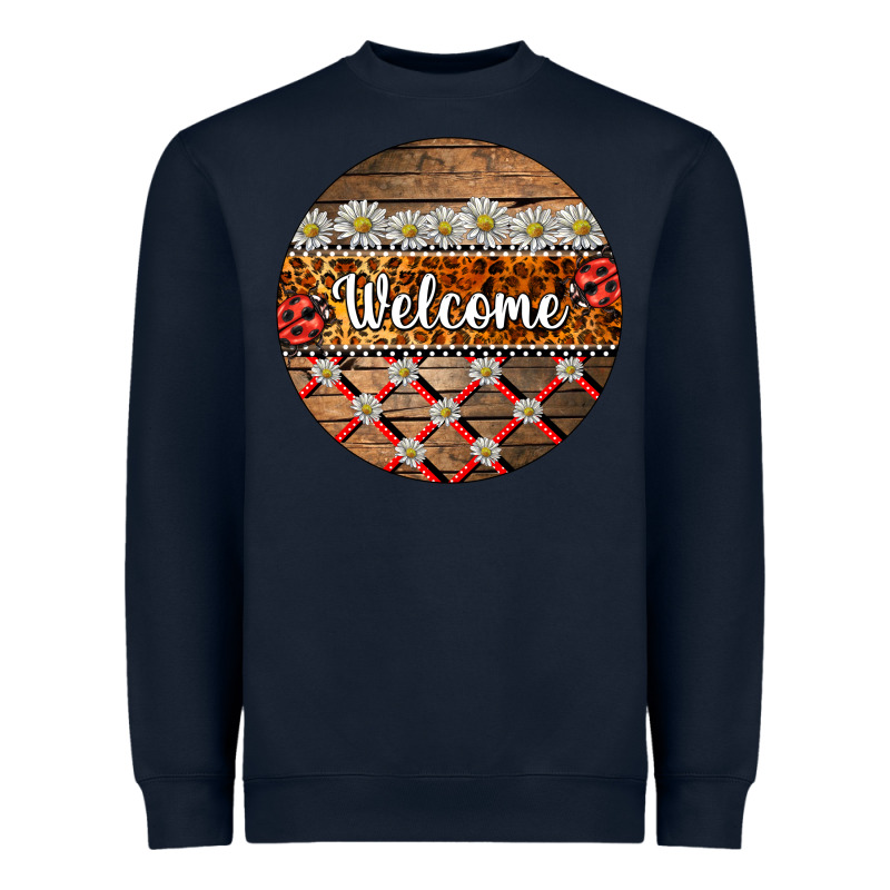 Ladybug Welcome Ornament Heavyweight Sweatshirt by BarkalooDesign | Teevron