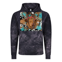 Cloud Black western roses cow Vintage Hoodie - RanaPortraitStore