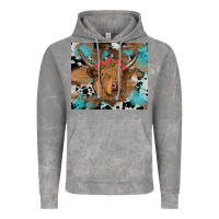 Cloud Rock western roses cow Vintage Hoodie - RanaPortraitStore