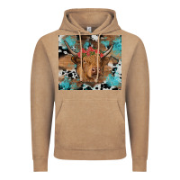 Western Roses Cow Vintage Hoodie | Teevron