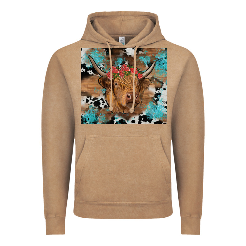 Western Roses Cow Vintage Hoodie by RanaPortraitStore | Teevron
