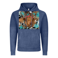 Vintage Denim western roses cow Vintage Hoodie - RanaPortraitStore