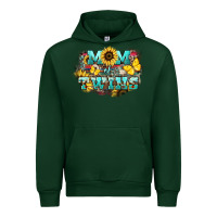 Forest Green Mom of twins sunflower mothers day Urban Hoodie - HowdyJamesFarm
