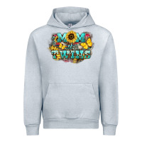 Heather Grey Mom of twins sunflower mothers day Urban Hoodie - HowdyJamesFarm
