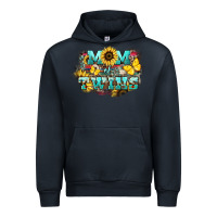 Navy Mom of twins sunflower mothers day Urban Hoodie - HowdyJamesFarm