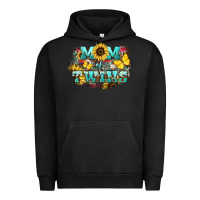 Pigment Black Mom of twins sunflower mothers day Urban Hoodie - HowdyJamesFarm