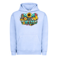 Pigment Grape Ice Mom of twins sunflower mothers day Urban Hoodie - HowdyJamesFarm