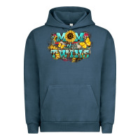 Pigment Midnight Navy Mom of twins sunflower mothers day Urban Hoodie - HowdyJamesFarm