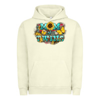 Pigment Pistachio Mom of twins sunflower mothers day Urban Hoodie - HowdyJamesFarm