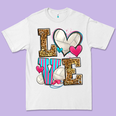 Love Volleyball Premium Tee Designed By Zillion Design Studio