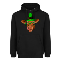 Black St Patricks Day Cow Heavyweight Hoodie - Bettercallsaul