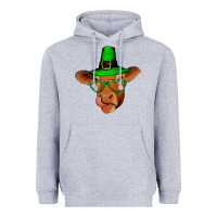 Heather Grey St Patricks Day Cow Heavyweight Hoodie - Bettercallsaul