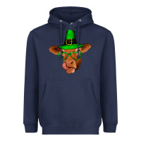 Navy St Patricks Day Cow Heavyweight Hoodie - Bettercallsaul