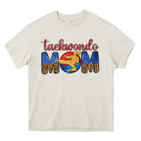 Cream taekwondo mom Heavy Core Tee - texasbilliewilder