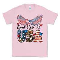 Bubblegum Pink Western God Bless The USA Classic Tee - LillyAllenDesigns