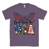 Lavender Western God Bless The USA Classic Tee - LillyAllenDesigns