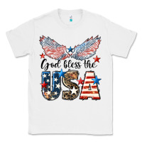 White Western God Bless The USA Classic Tee - LillyAllenDesigns